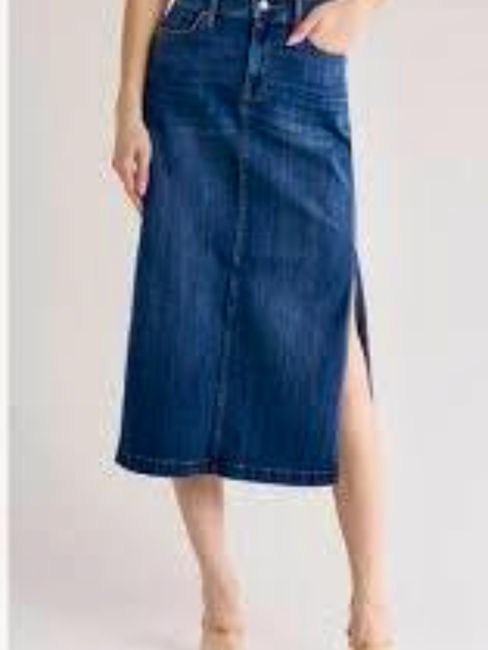 Summer Denim midi skirt size medium - 7 for all Mankind - Picture 5 of 7